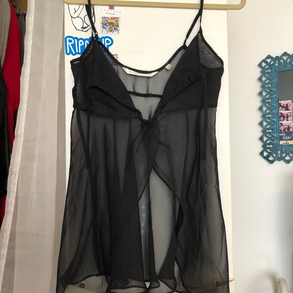 Victoria’s Secret Black Baby Doll Lingerie Cami